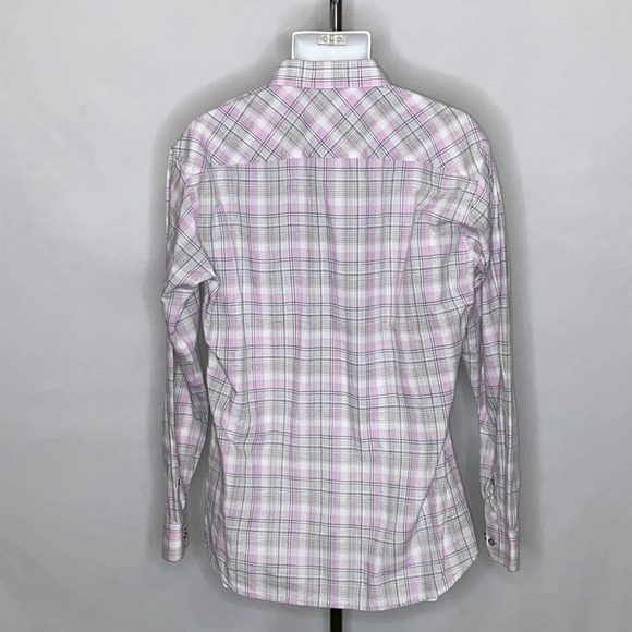 Jared Lang Button Front Long Sleeve Plaid Shirt-XL - Picture 3 of 5